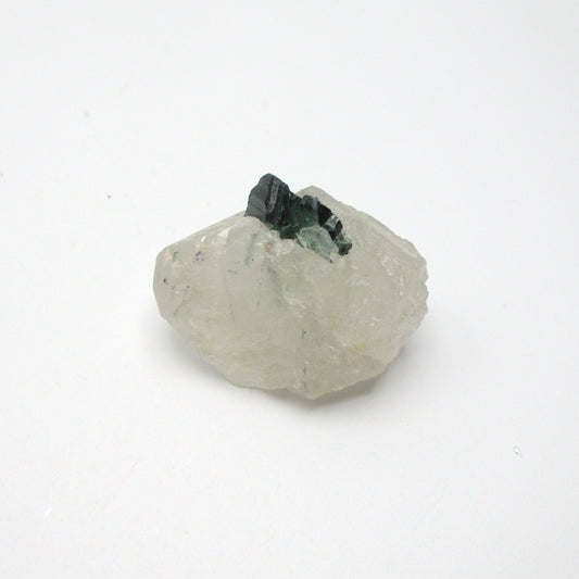 Green Tourmaline on Quartz