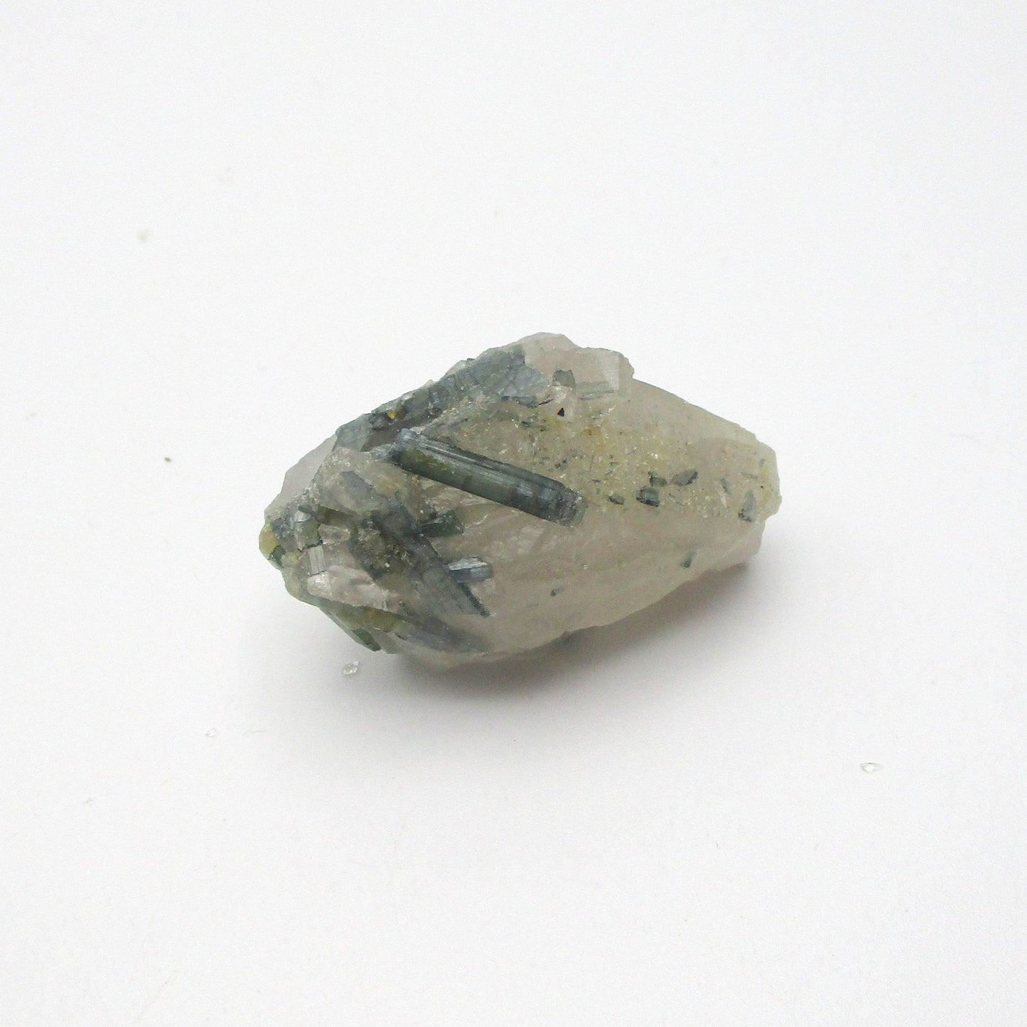 Green Tourmaline on Quartz