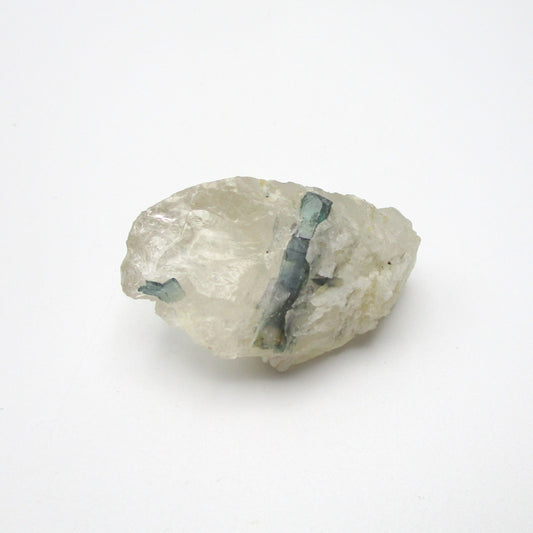 Green Tourmaline on Quartz