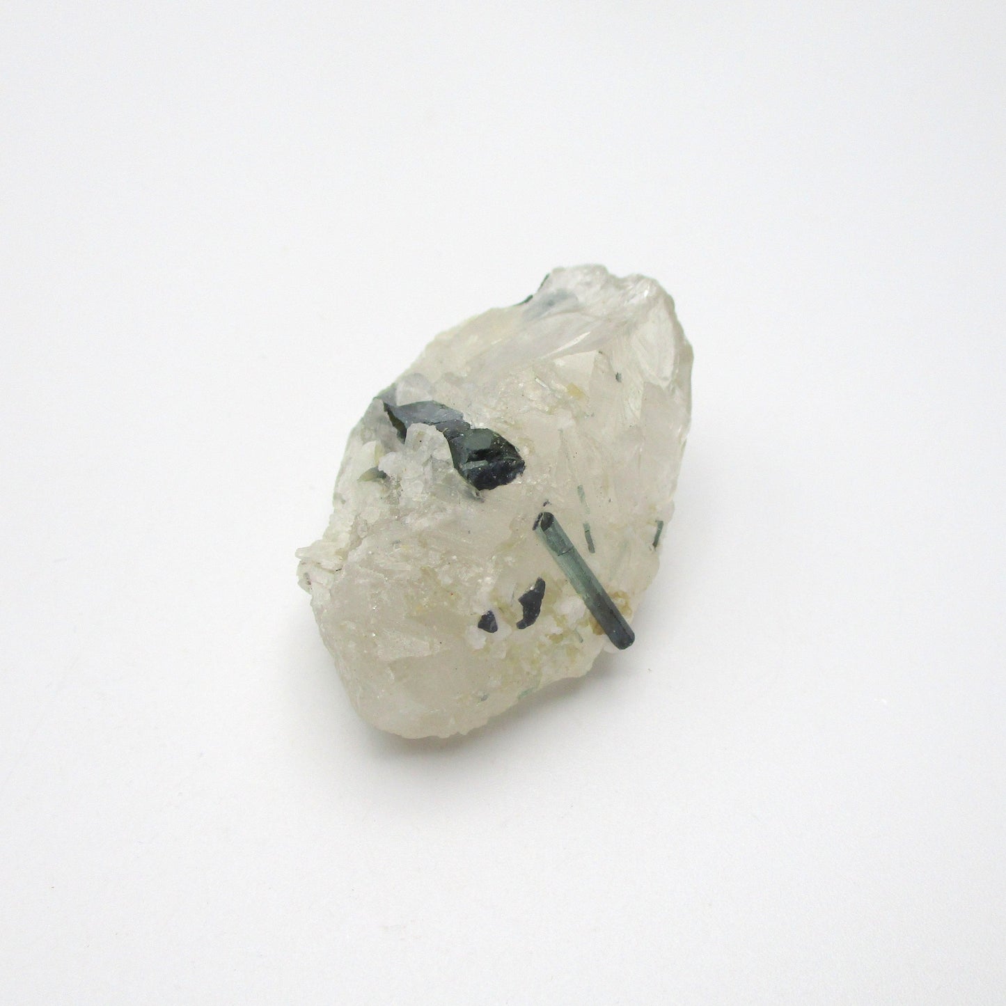 Green Tourmaline on Quartz