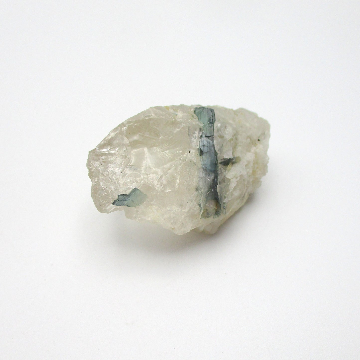 Green Tourmaline on Quartz