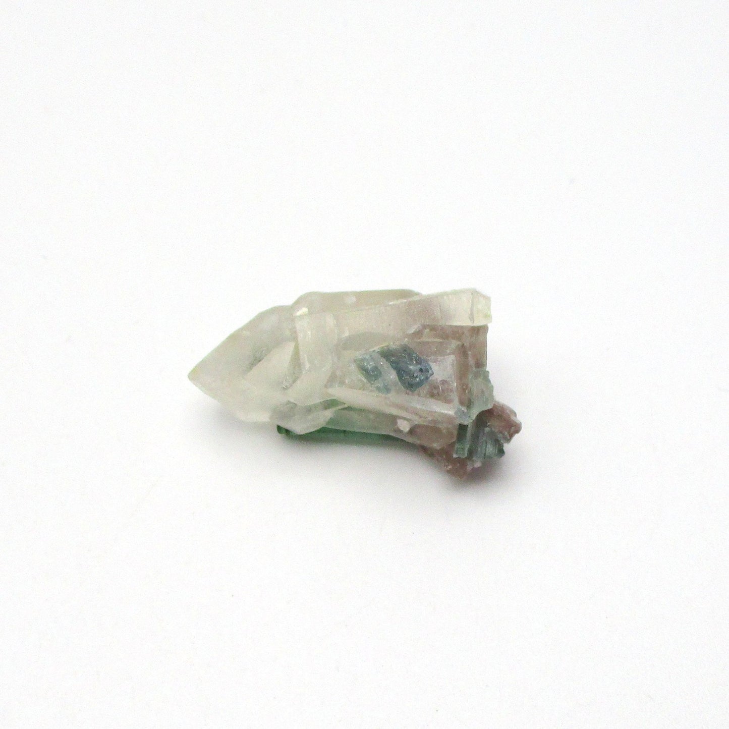 Green Tourmaline on Quartz