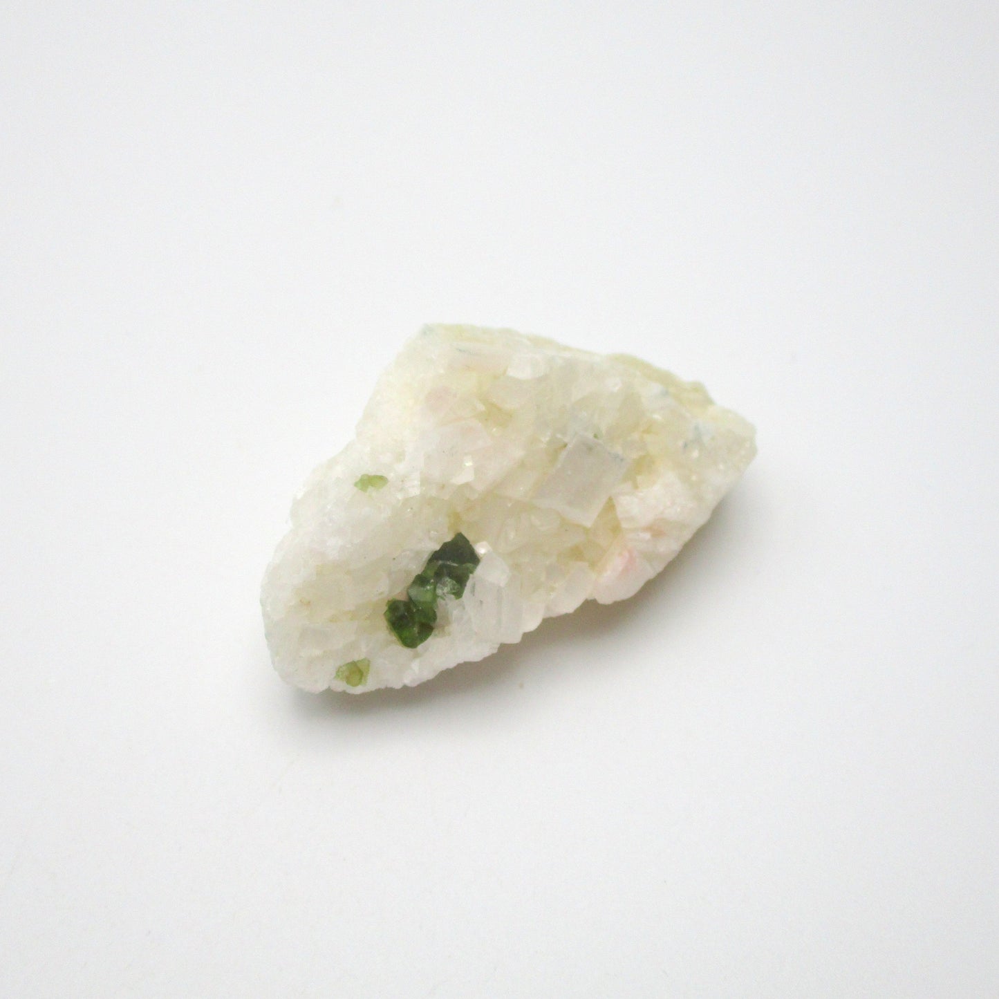 Green Tourmaline on Quartz