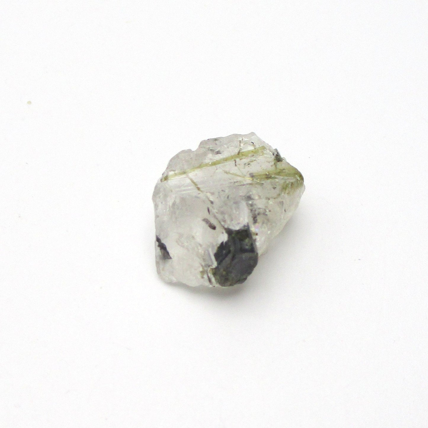 Green Tourmaline on Quartz