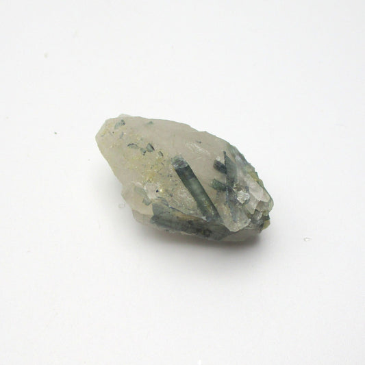 Green Tourmaline on Quartz