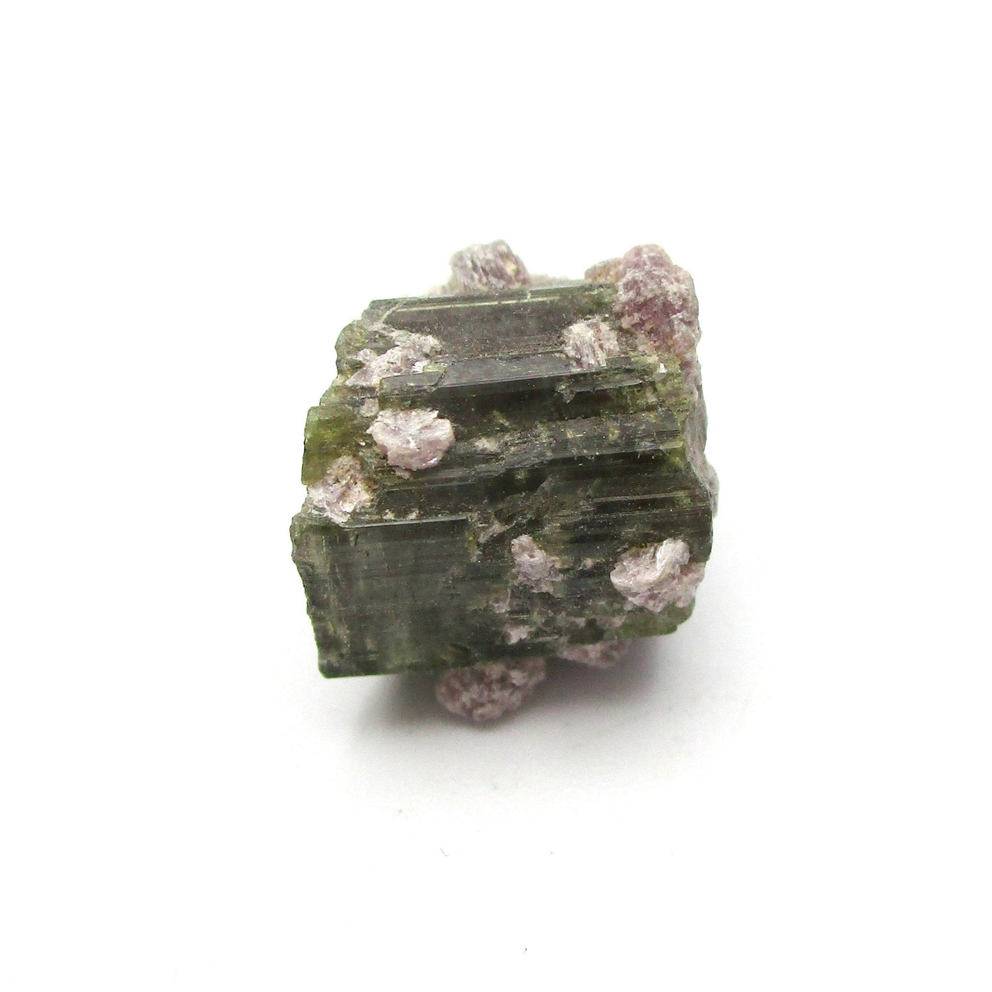 Green Tourmaline with Lepidolite