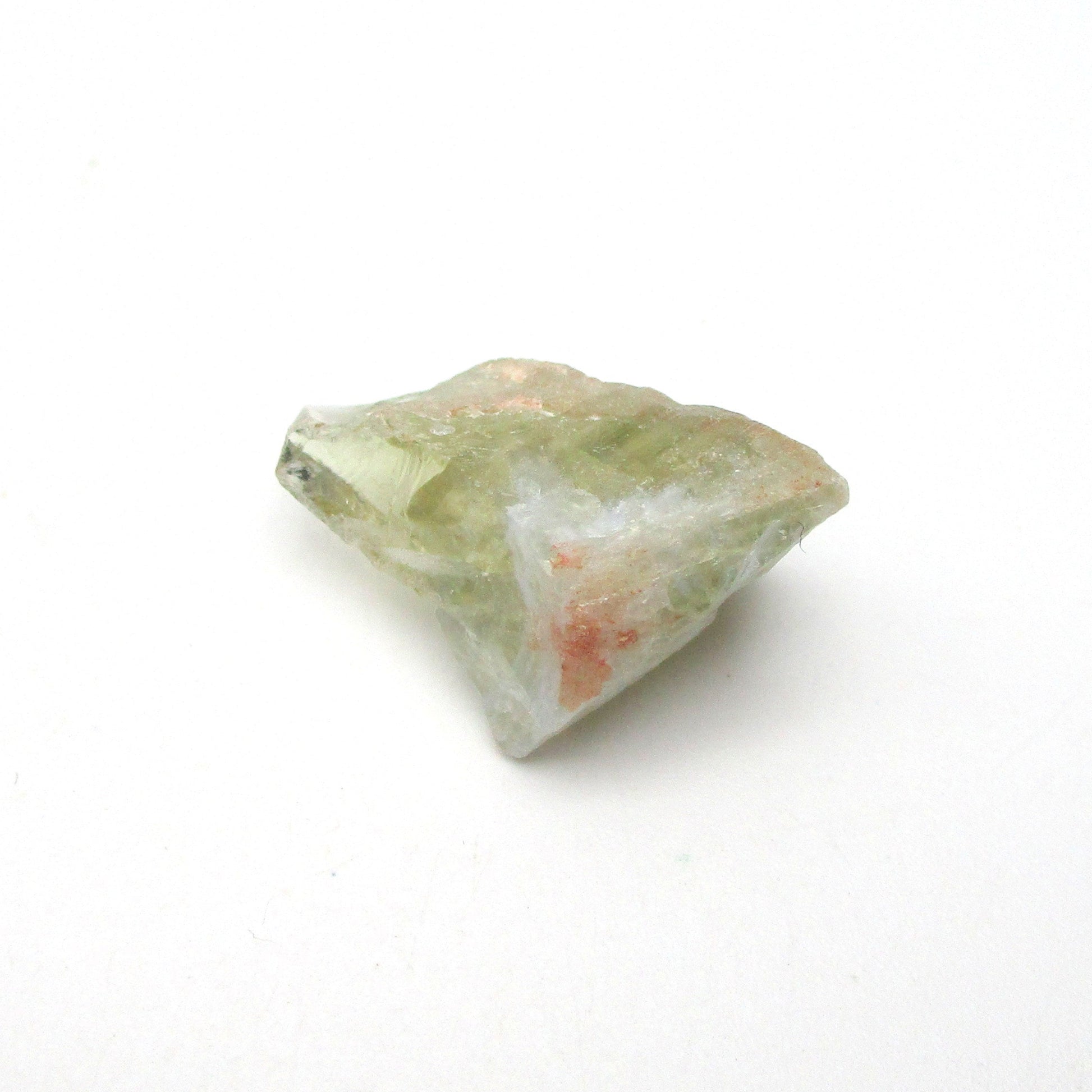 Prasiolite on a white background