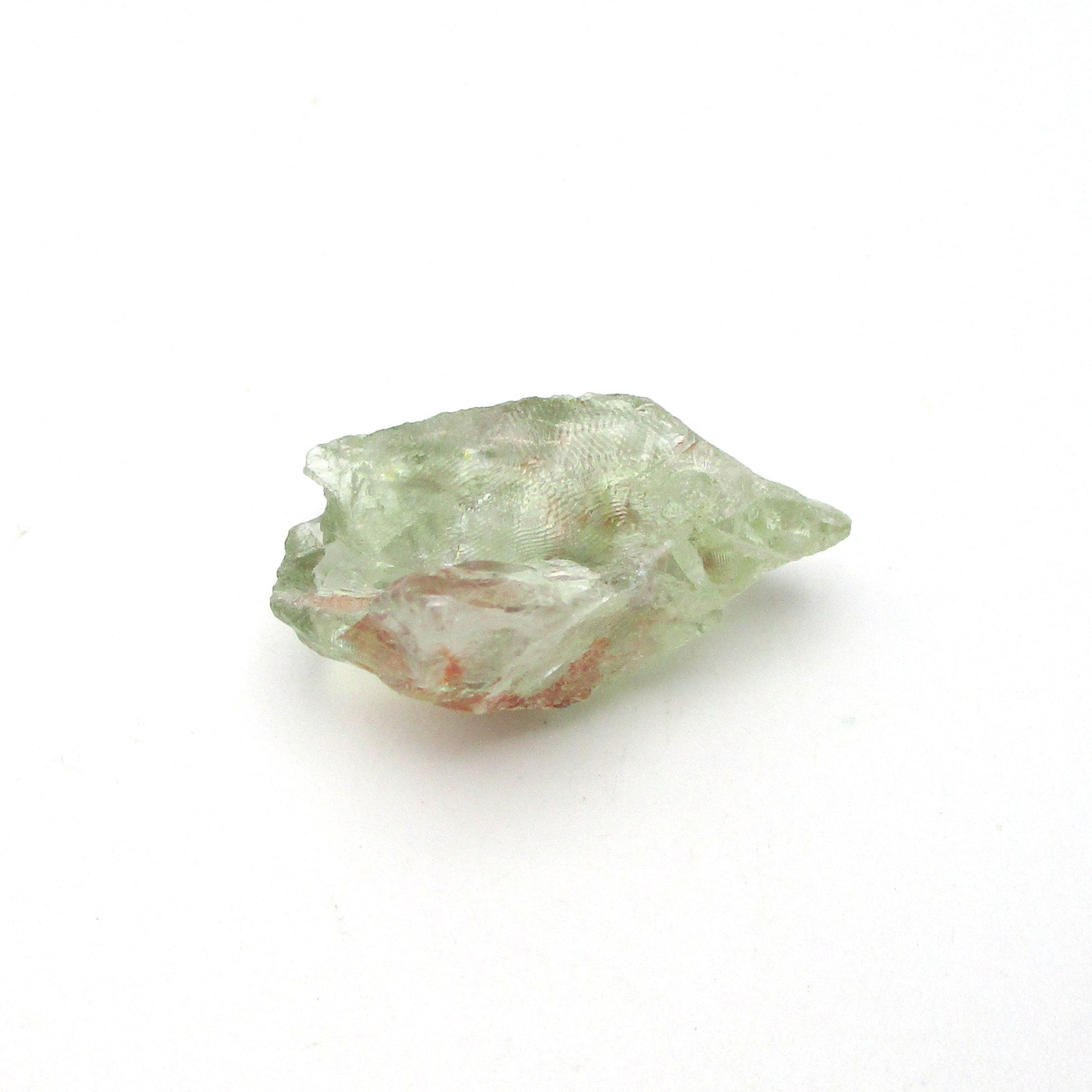 Prasiolite on a white background