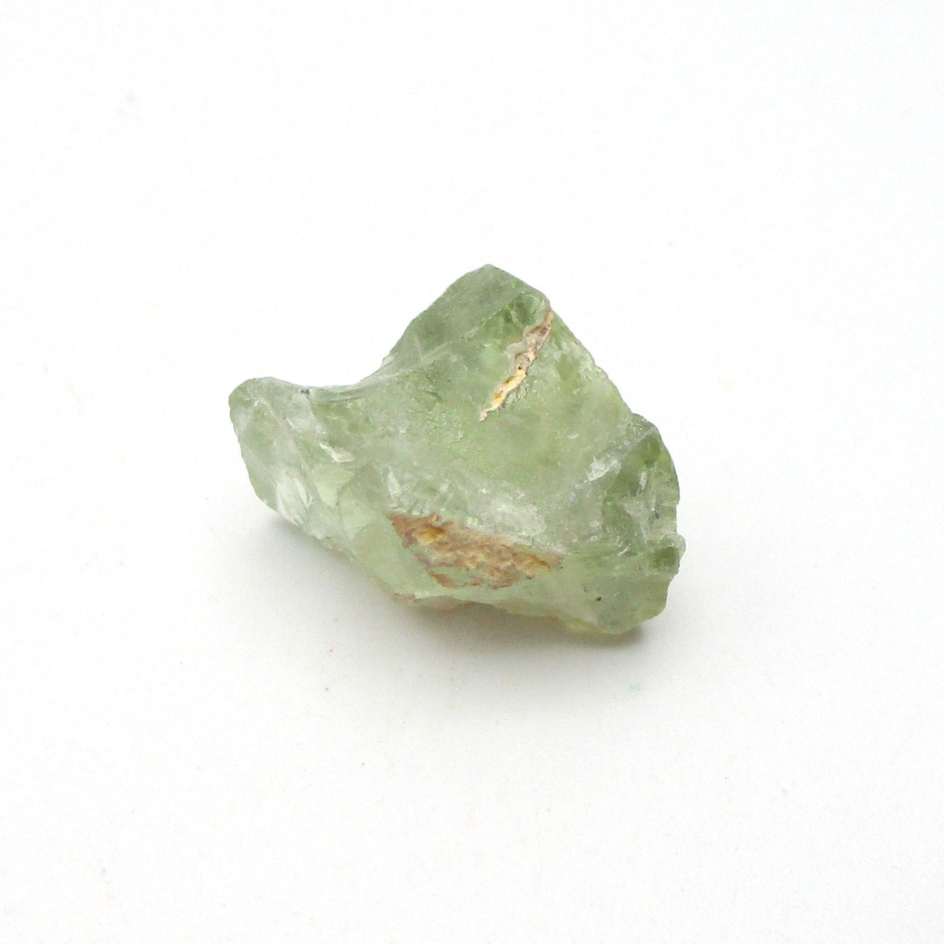 Prasiolite on a white background