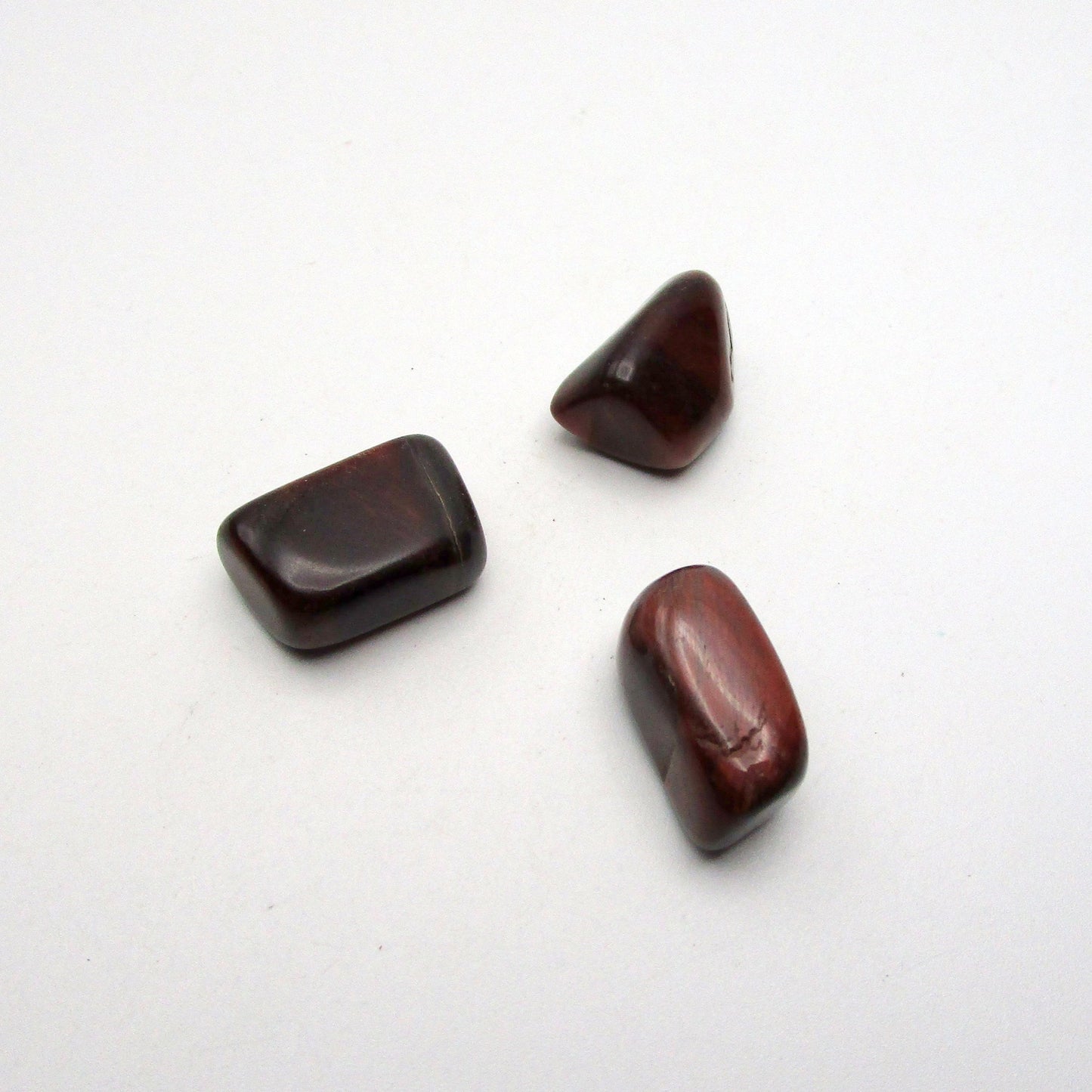 Red Tigers Eye Tumbled Stone Set of 3 – Specimen #13169